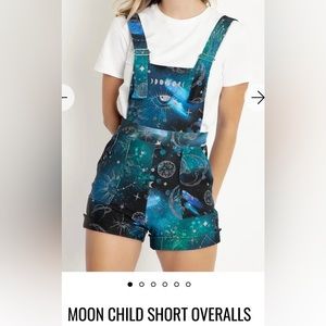 Blackmilk clothing moon child short overalls